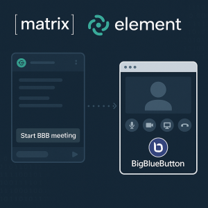 Bild zur BBB Integration in [matrix] Element Client